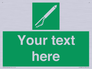 Custom sign safe condition Line throwing appliance